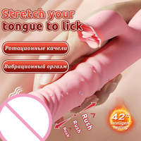 Teleskop 2 IN 1 Saugvibrator Dildo Vibrator Klitoris saugen G-Punkt Stimulation Vibrator Damen Sexspielzeug Erwachsenenprodukte
