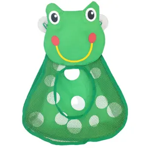 Sevimli hayvan bebek banyo oyuncakları Net saklama çantası güçlü vantuz ile banyo organizatör su oyuncakları çocuklar için
