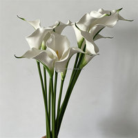 L-047 Fleurs artificielles de haute qualité, lys calla blancs doux, fausses fleurs pour mariage, bouquet de Noël, centre de table, décoration de la maison