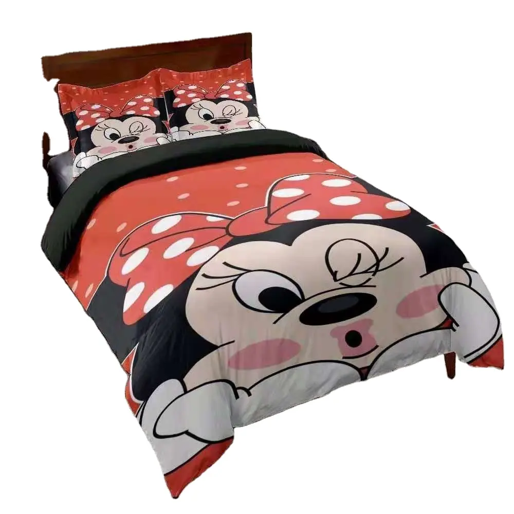 wholesale kids duvet cover set cartoon 100% polyester printing bedding sets mickey mouse duvet cover