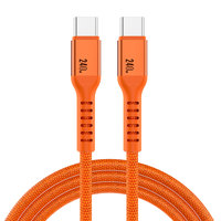 Câbles de chargeur de téléphone tressés en cuivre pur de haute qualité 240W 5A pour Carplay USB C Type C, cordon de charge rapide pour tous les appareils Type C