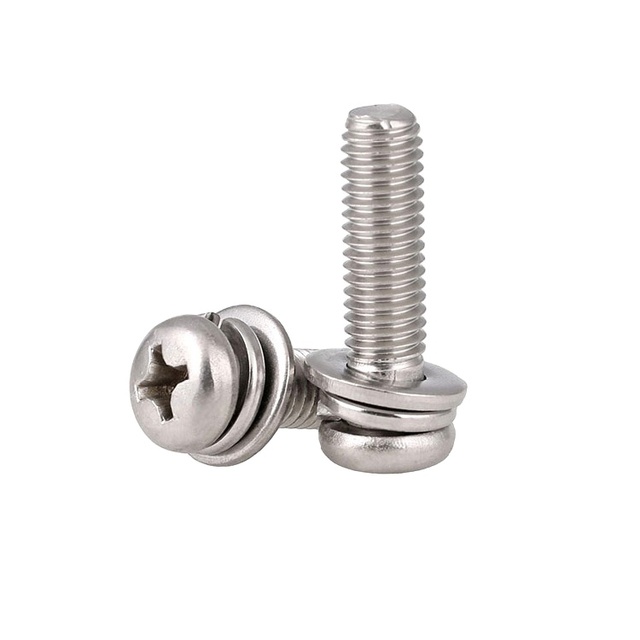 Pan Head Phillips Slot square Washer Combination Screw Bolt