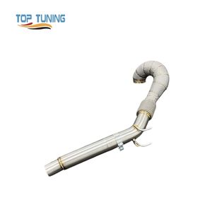 Tuyau de descente pour VW <span class=keywords><strong>Golf</strong></span> MK7/MK7.5 <span class=keywords><strong>GTI</strong></span> 2.0T 2014-2020 en acier inoxydable, système d'échappement de voiture haute performance, tuyau de descente catalyseur à haut débit - Product Image 5