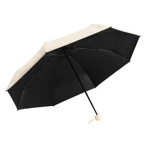 Five Fold Umbrella Mini Capsule Dual Use Sunny Rainy Day Women Sun Protection Compact Portable Ultra Lightweight Pocket Umbrella - Product Image 2