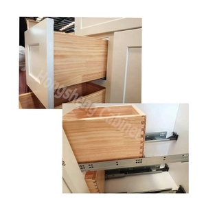 Armoire de cuisine américaine et moderne en bois massif, meuble Rta blanc et gris pour Espresso - Product Image 5