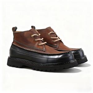 High Quality Men's Casual Cowhide Non-Slip Platform Retro Work <b>Shoes</b> Outdoor Walking <b>Shoes</b> <b>Height</b> <b>Increasing</b> - Product Image 5