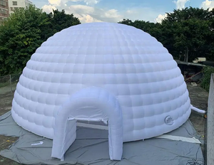 <span class=keywords><strong>Tente</strong></span> Igloo <span class=keywords><strong>gonflable</strong></span> blanche, tissu Oxford, avec entrée Tunnel, publicité, dôme Led, blanche - Product Image 3