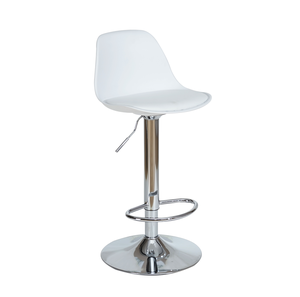 Modern Black Adjustable Swivel Bar <b>Stool</b> with PU Leather <b>Seat</b>, Matte Black Base and Footrest for Kitchen - Product Image 5