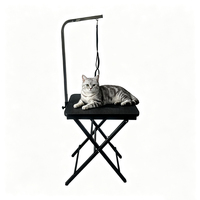 Table de toilettage portable pour animaux de compagnie, facile à nettoyer, avec plateau et structure en fer robustes, pour chats et chiens, petit modèle, outils de toilettage