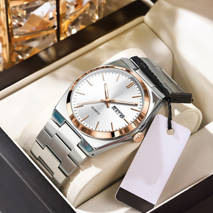 Montres pour hommes avec logo personnalisé, étanches, coffret cadeau de luxe, montre analogique en acier inoxydable, <span class=keywords><strong>bracelet</strong></span> tendance, charme pour la nouvelle ère - Product Image 2
