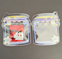 Mini-sachets refermables à fermeture éclair, motifs dessin animé mignons, pochettes auto-scellantes pour pinces à cheveux, bijoux, bonbons, snacks, jouets squishy