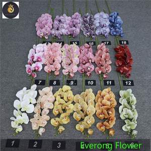 AEV164 Venta al por mayor Orquídea artificial Flores <span class=keywords><strong>Dendrobium</strong></span> Orquídea Púrpura Real Touch Orquídea Ramas - Product Image 4
