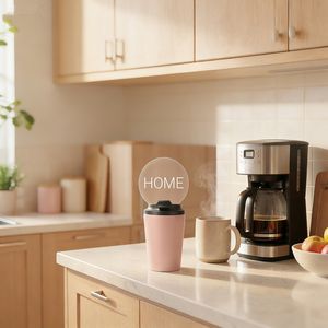 Gobelet à café isotherme en acier inoxydable de 12 oz à double paroi, compatible lave-vaisselle, pour boissons chaudes et froides - Product Image 1