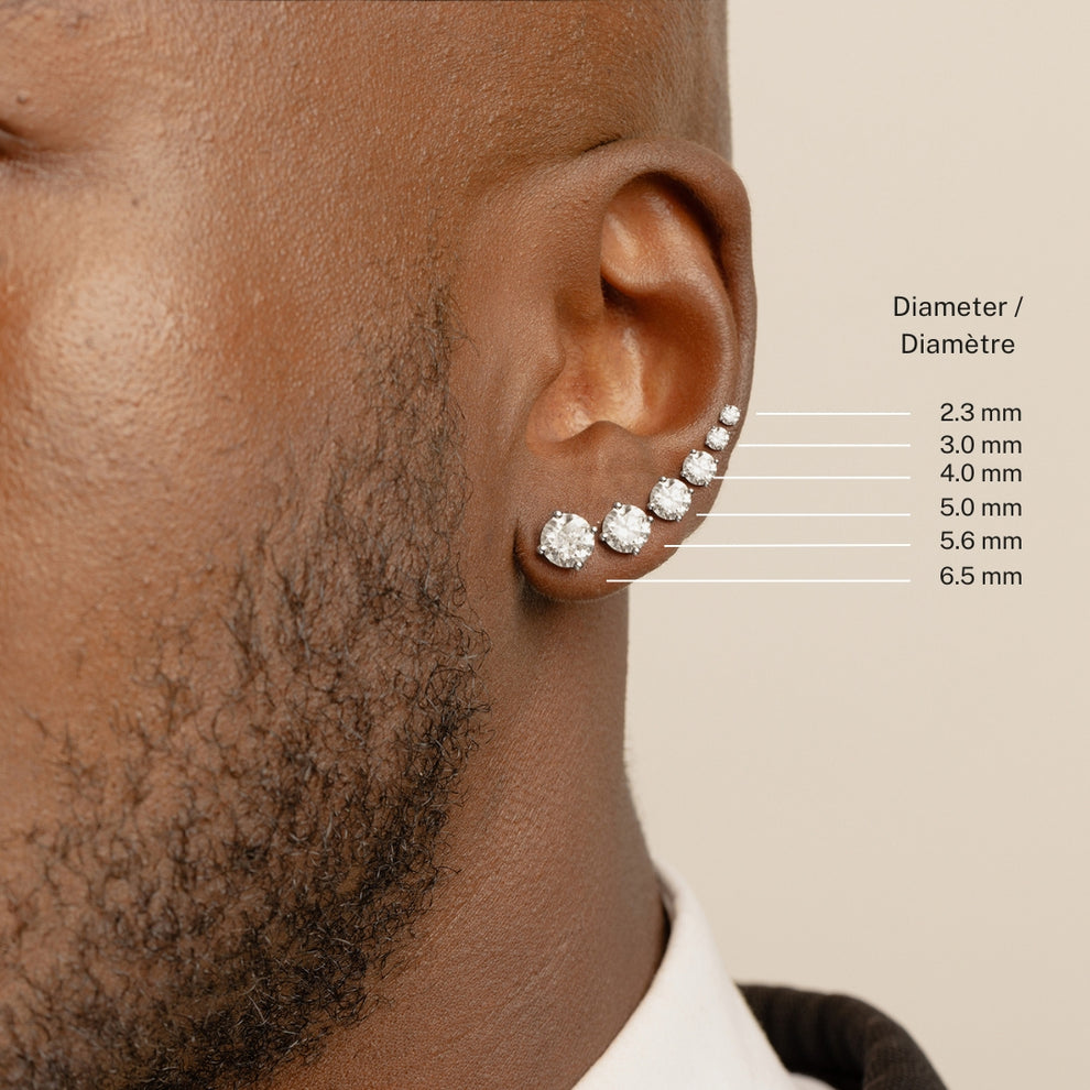 diamond earrings lab stud 3ct