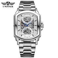 Montres automatiques squelette pour hommes de la marque T-Winner de l'usine Forsining, montres-bracelets pour hommes, fabricant en gros