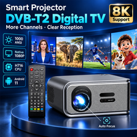 Projecteur intelligent, résolution native 1080P HD, prise en charge du décodage vidéo 8K, Android 11, WiFi, mise au point automatique, correction automatique de la distorsion trapézoïdale, projecteurs de cinéma maison