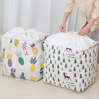 Sac de rangement extra large en coton et lin, robuste, idéal pour déménager, vêtements sales, grande capacité, design matelassé