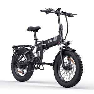 <b>Power</b> Boosted E-bike Fat Tire Folding Ridstar 20 4 Inch 48V 1000W Rear <b>Hub</b> Motor 15AH Black Lithium Battery 7 Speed H - Product Image 1
