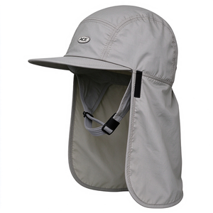 Casquette de surf à séchage rapide avec protection des oreilles et du cou UPF50, protection UV, légère, en nylon, 5 panneaux, résistante à l'eau, pour le sport et les voyages - Product Image 2