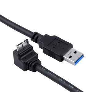 Cable de datos Lung Kay USB 3.0 AM a Micro de ángulo recto, negro, transferencia de alta velocidad para disco duro externo - Product Image 5