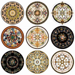 Incrustation de médaillon de marbre de motif de marbre de jet d'eau de conception de fleur faite à la main compliquée de style de la <span class=keywords><strong>France</strong></span> pour le projet de palais d'hôtel - Product Image 5