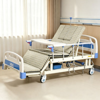 Lit médicalisé réglable à courbe complète pour la récupération post-opératoire, avec dossier inclinable, repose-jambes inclinable et base antidérapante, pour les établissements médicaux