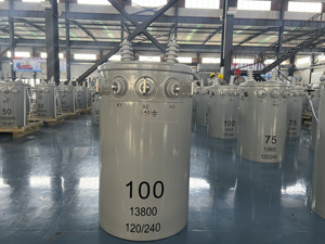 Yawei 50kva cực gắn biến áp 7200V 240/120V 60Hz DOE hiệu quả 99.11% điện áp thấp phân phối biến áp - Product Image 2