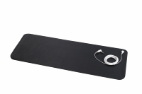 Tapis de mise à la terre universel avec thérapie par la stimulation des pieds en cuir PU + caoutchouc naturel noir