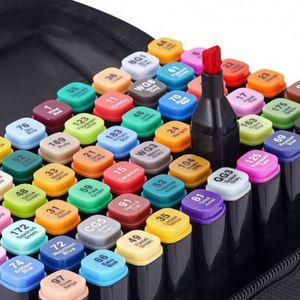 Juego de Marcadores de Pintura Económicos, Gama Completa, Punta Fina Plateada, 60 Colores (PC-3M) - Product Image 6