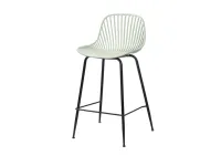 Tabouret de bar en polypropylène à dossier à lattes (PC-77)