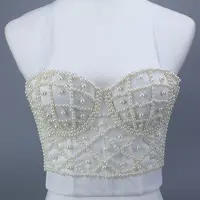 Sexy Pearl Beaded Crop Top For Women Perfect For Club Nights And
