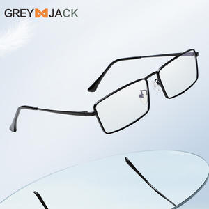 Montures de lunettes rectangulaires Greyjack, monture complète en métal, protection anti-lumière bleue, unisexe G025OP - Product Image 3