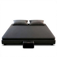 Surmatelas à deux zones, système de sommeil rafraîchissant et chauffant, gris foncé, pour lit Queen