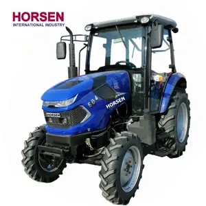 HORSEN çin 4WD 60HP 604 orta boy traktörler lüks kabin için 4 in 1 kova ön yükleyici küçük orta acreage sahipleri