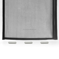 Nouvelle conception moderne de rideau de porte anti-moustiques en fibre de verre à ouverture latérale avec bande magnétique intégrale