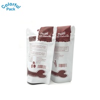 Pochettes debout avec logo personnalisé pour emballage de collation et d'aliments pour animaux de compagnie Sac en plastique laminé avec fermeture éclair pour usage industriel