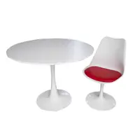 Modern Nordic White Luxury Home Bar Cafe Furniture Restaurant Room Wooden Round Leisure Dinning Tulip Dining Tables