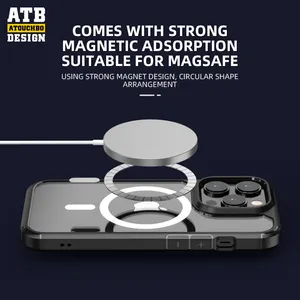 Atouchbo उच्च पारदर्शी पूर्ण संरक्षण चुंबकीय मोबाइल फोन खोल के लिए Iphone के लिए 14 मोबाइल फोन स्पष्ट मामला Iphone 12Pro