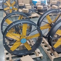 Ventilador de Pared Industrial de Aleación de Aluminio de 0.6 m, 5 Aspas, 110 V, 220 V, 380 V, Motor Potente de 24 Pulgadas, Montaje en Pared, Garantía de 3 Años