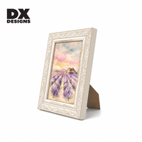 Cadre photo sculpté européen DX Designs 4x6 5x7 8x10 pouces, cadre photo en bois vieilli blanc antique pour la décoration de la chambre à coucher ou du bureau