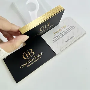 Роскошная визитная карточка на заказ, Золотая фольга, печать логотипа с золотыми краями, темно-синяя бумага, визитная карточка для посещения