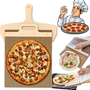 2024 nuova buccia per Pizza Slide Board trasferisce la pala scorrevole per Pizza con manico antiaderente per spatola per Pizza - Product Image 1