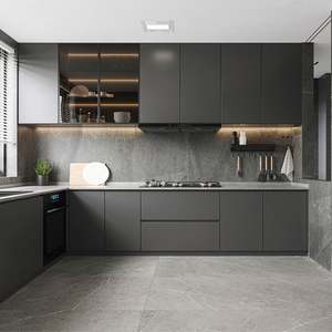 Customized Modern Design Full <b>Kitchen</b> Furniture <b>Cupboards</b> Plywood Modern Modular <b>Kitchen</b> Cabinet - Product Image 2