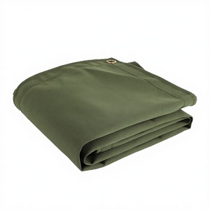 Bâche industrielle sur mesure, imperméable, 100% acrylique, en tissu brocart enduit de silicone, robuste, vert armée, grande taille pour entrepôt de voitures - Product Image 1