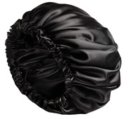 Bonnet en satin de soie extra large pour femmes Meiguan, tendance, avec boutons pour tresses, toutes saisons, circonférence de tête 58-60 cm