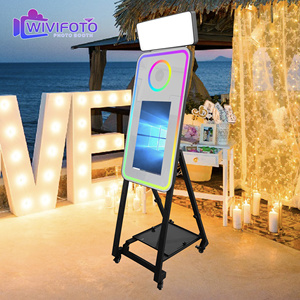 Fondo para Fiestas, Accesorios Portátiles para Bodas, Espejo Mágico para Selfies, Máquina de Espejo Mágico, Cabina de Fotos con Marco LED para Eventos - Product Image 1