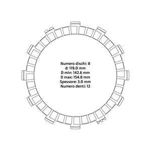 NRTeam Beta RR 400 11-14 Systèmes de transmission automatique Disques d'embrayage doublés - Product Image 1