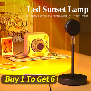 RGB Sunset Light USB Buy 1 for 6 Sunset Proyector Lámpara Atmósfera Led Night Light para dormitorio Tienda Pared Fotografía Fondo - Product Image 2