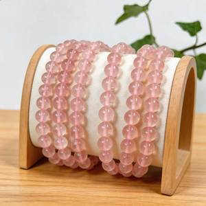 <span class=keywords><strong>Bracciale</strong></span> in Cristallo con Perle <span class=keywords><strong>di</strong></span> Pietra Naturale <span class=keywords><strong>Quarzo</strong></span> <span class=keywords><strong>Rosa</strong></span> 6mm 8mm 10mm <span class=keywords><strong>Rosa</strong></span> Energia Curativa Amore Personalizzato Unisex - Product Image 1