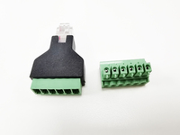 Ethernet RJ12 6P6C mâle à 6 broches bornes à vis adaptateur connecteur haut-parleur Terminal adaptateur connecteur